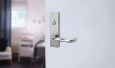 Cover image for Lockwood 1800 Series Plate Door Furniture - Lever and Privacy Indicating Emergency Turn 1814/70SC
