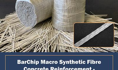Cover image for BarChip MQ58 and MQ58 8020 Macro Synthetic Fibre Concrete Reinforcement