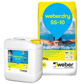 Cover image for weberdry SS-10 Cement based, two component, full flexible, CMO2P class waterproofing slurry