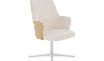 Cover image for Aleta Executive with wooden backrest & flat swivel base