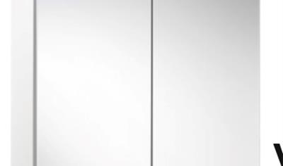 Cover image for White Plywood bath furniture including Mirror And 2-Door Closet