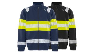 Cover image for High vis Green stretch sweatshirt jacket class 1 7531 GKC