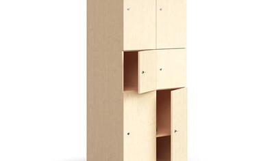 Cover image for QBUS Storage Compartment locker 6 comps, 2020x800x570 mm