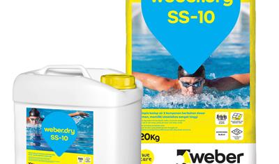Cover image for weberdry SS-10 Cement based, two component, full flexible, CMO2P class waterproofing slurry