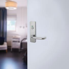 Cover image for Lockwood 1800 Series Plate Door Furniture - Lever and Privacy Indicating Emergency Turn 1814/70SC