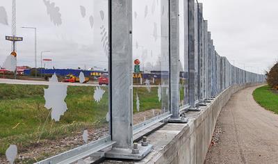 Cover image for Hammerglass Noise barrier system GROUND-2 (MARK-2)