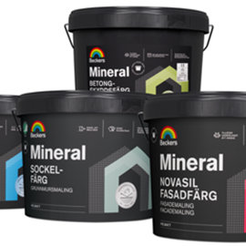 Cover image for PPG Beckers Mineral Novasil Fasadfärgnnamed and Mineral Betongskyddsfärg and Mineral Putsfärg and Mineral Sockelfärg