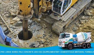 Cover image for CPAC Large bored pile concrete 400 KSC (C35/40, MPa) (Supplementary cementitious material formula)