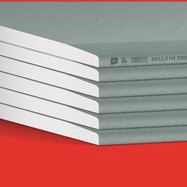 Cover image for PLACA DE YESO LAMINADO HUMEDAD H1 12,5 mm; MOISTURE RESISTANT GYPSUM PLASTERBOARD H1 12,5 mm