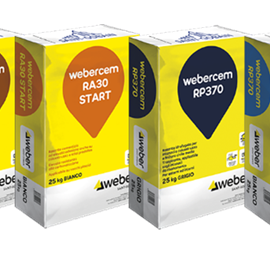 Cover image for Cementitious finishing render webercem RA30 START webercem RP370 