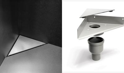 Cover image for Corner Drain Complete (Drain unit, Outlet unit, Highline Steel Panel)