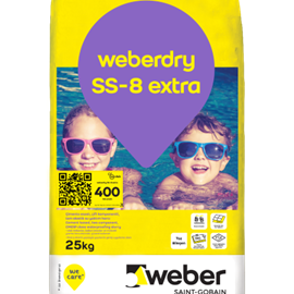 Cover image for weberdry SS-8 extra Cement based, two component, full flexible, CMO1P class waterproofing slurry