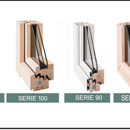 Cover image for Serramenti in legno serie 70, 80, 100E e in legno-alluminio serie 90, 101, 125Excell