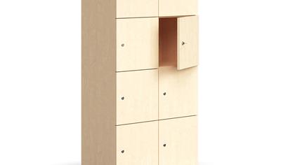Cover image for QBUS Lockable personal storage 8 comps, 1636x800x420 mm