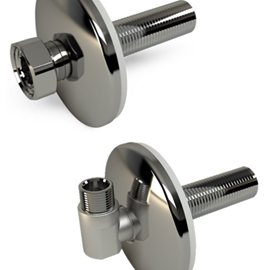 Cover image for LK Connection with rosette, straight and angled, chrome plated
