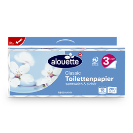 Cover image for TOILET PAPER ALOUETTE 10 ROLLS 3 PLIES