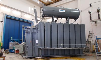 Cover image for Three-phase transformer in mineral oil (Mod. T230633 63MVA)