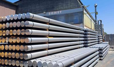 Cover image for Aluminium billets in 6082 M alloy