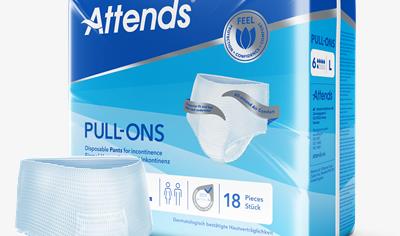 Cover image for Attends Pull-Ons - all-in-one absorbent pants