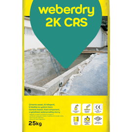 Cover image for weberdry 2K CRS Cement based, dual component, crystallized waterproofing slurry