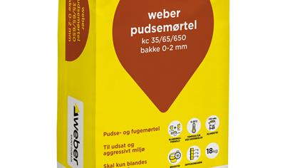 Cover image for weber Pudsemørtel KC 35/65/650 Bakke 0 - 2 mm 