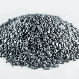 Cover image for PE pellets made from recycled post-consumer packaging wastes