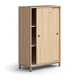 Cover image for QBUS Storage Lockable sliding door cabinet 2 shelves, 1252x800x400 mm