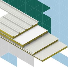 Cover image for Sandwich panels with steel facings and mineral wool insulating core