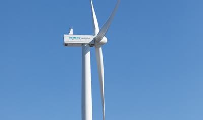 Cover image for Electricity from a European onshore wind farm using SG 5.0-132 wind turbines