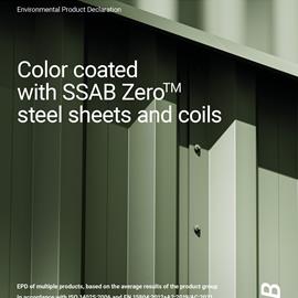 Cover image for Color coated with SSAB Zero steel sheets and coils