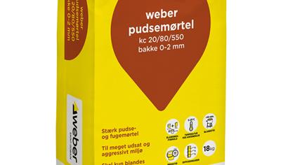 Cover image for weber Pudsemørtel KC 20/80/550 Bakke 0 - 2 mm 
