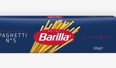 Cover image for Barilla Durum wheat semolina pasta in paperbox sold in France