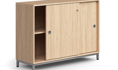 Cover image for  QBUS Storage Lockable sliding door cabinet 1 shelf, 868x1200x400 mm 