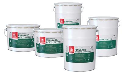 Cover image for PPG TIKKURILA Finngard 150, PPG TIKKURILA Finngard Clean Julkisivumaali, PPG TIKKURILA Finngard Silicone Allweather, PPG TIKKURILA Finngard Acryl Beton, PPG TIKKURILA Finngard 500, PPG TIKKURILA Finngard Acryl Beton E, PPG TIKKURILA Finngard Silikaattimaali