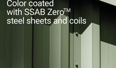 Cover image for Color coated with SSAB Zero steel sheets and coils