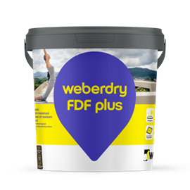Cover image for weberdry FDF plus Elastomeric resin based, UV resistant waterproofing material