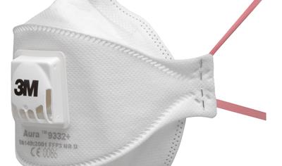 Cover image for 3M™ Aura™ Particulate Respirator, FFP3, Valved, 9332+