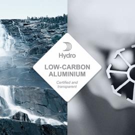 Cover image for Mill finished aluminium profile implemented with the average low carbon billet produced by Hydro Extrusion Nenzing GMBH