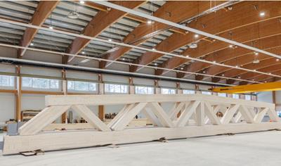 Cover image for Glued laminated timber beams with metal fittings