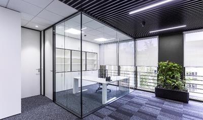 Cover image for SERIE TREBE-KUBIK. ST-200: CONTINUOUS DOUBLE GLASS PARTITION WALL