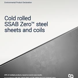 Cover image for Cold rolled SSAB Zero steel sheets and coils