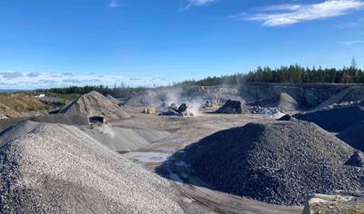 Cover image for 2-stage crushed aggregates from Härnösand quarry - Kittjärn