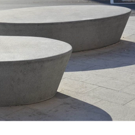 Cover image for Grey cement concrete element designed for urban furniture