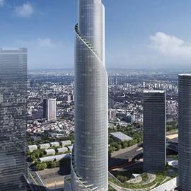 Cover image for Azrieli spiral tower curtain wall
