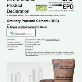 Cover image for Ordinary Portland Cement (OPC) from Al Khalij Cement Company, Qatar