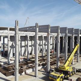 Cover image for Precast Concrete Products: C1 Columns - B1 Beams (U,T or L shaped) - RF1 Roof girders (prestressed) - RF2 Roof purlins (prestressed) - S1 Side Beams