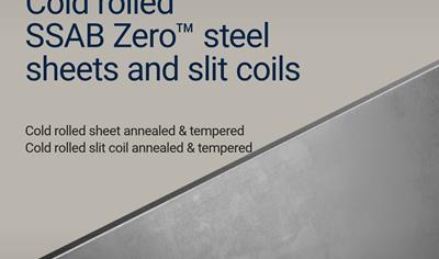 Cover image for Cold rolled SSAB Zero steel sheets and slit coils