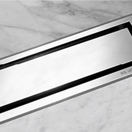 Cover image for Linear Drain Complete (Drain unit, Outlet unit, Highline Frame and steel panel)