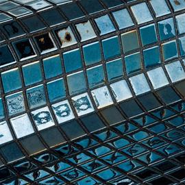 Cover image for LAVA. Ezarri recycled glass mosaic tiles. Mosaico de vidrio reciclado.