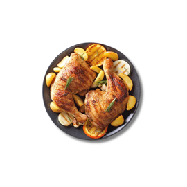 Cover image for Frozen chicken leg quarter